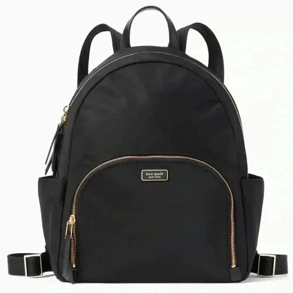 Kate Spade New York Dawn Large Black Nylon Backpack - Picture 1 of 16